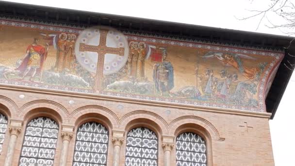 Freski Parrocchia Santa Croce. Rome — Wideo stockowe