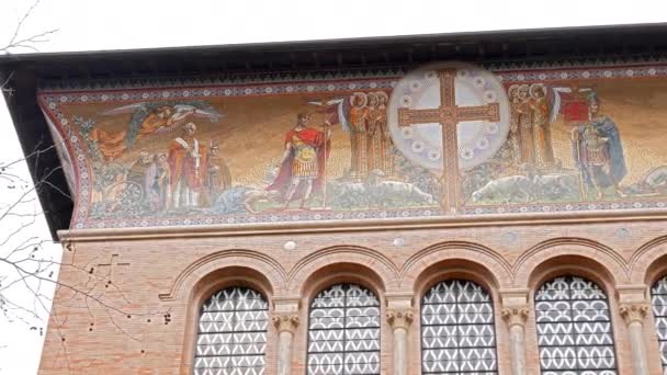 Parrocchia サンタ ・ クローチェのフレスコ画します。ローマ — ストック動画
