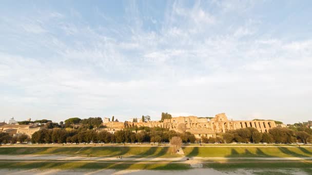 Ruínas do palácio do monte Palatino em Roma — Vídeo de Stock