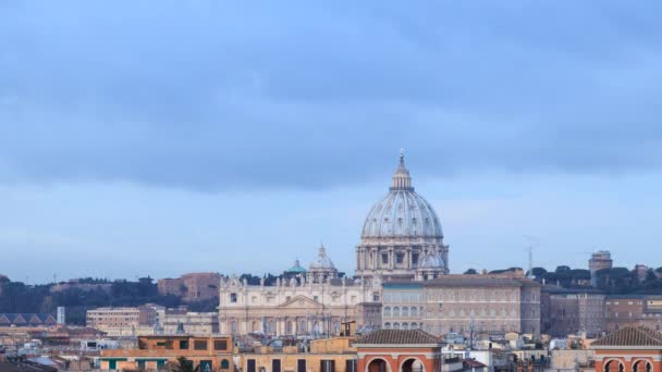 St. Peter 's Basilica, Rome, Italy — стоковое видео
