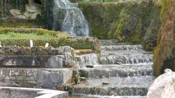 Fountain. Villa d'Este. Tivoli, Italy — Stock Video