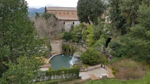 Villa d 'este. tivoli, italien — Stockvideo