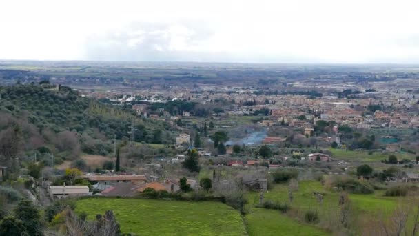 Panorama. Tivoli, Italy — Stock Video
