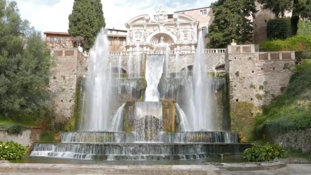 Fontanna organy. Villa d'Este — Wideo stockowe