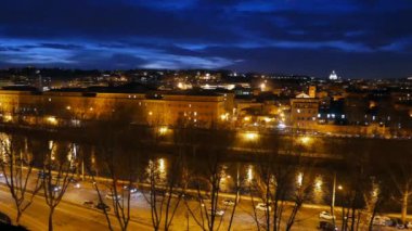 Gece Tiber. Roma, İtalya