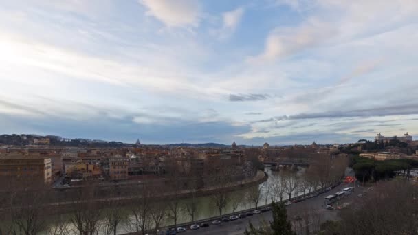 Tiber, Ponte Palatino görünümünü, — Stok video