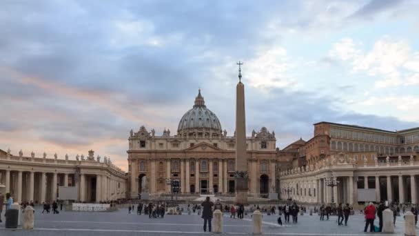 Petersplatsen. Vatikanstaten — Stockvideo