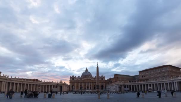 Bazylika i Plac Świętego Piotra, Rzym, Włochy — Wideo stockowe