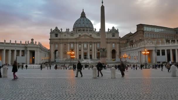 聖ピーター広場、ローマ、イタリア — ストック動画