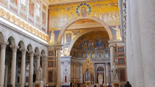 Altarpiece dari Basilica of St. Paul Outside Walls — Stok Video