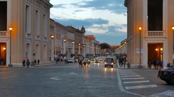 Via della conciliazione, rom, italien — Stockvideo