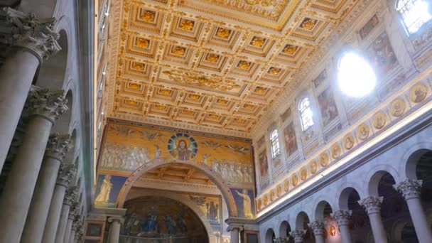 Basílica de San Pablo Paredes Externas. Roma — Vídeo de stock