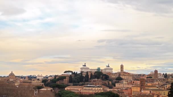 Vista de Roma. Vittorio Emanuele II — Vídeos de Stock