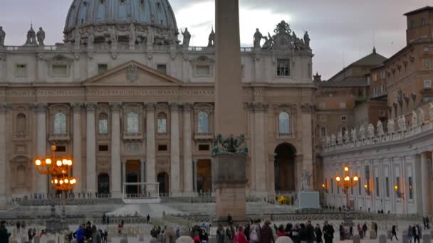 San Pietro piazza, roma, italia — Video Stock