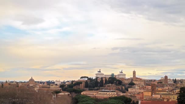 Uitzicht op Rome. Vittorio Emanuele II — Stockvideo