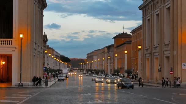 Via della conciliazione, rom, italien — Stockvideo