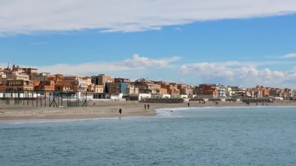 Ακτή, Ostia, Ρώμη, Ιταλία — Αρχείο Βίντεο