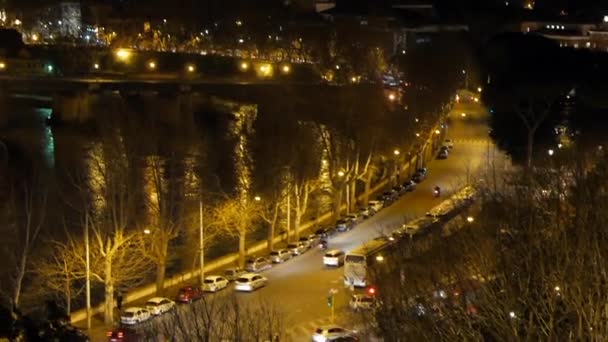 Rivier de Tiber. Rome, Italië — Stockvideo