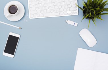 Üstten Görünüm Ofis Masası