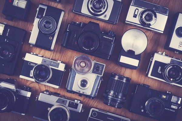 Zestaw Vintage aparatu — Zdjęcie stockowe