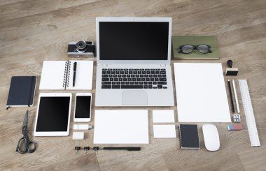 Antetli Kağıt, logo ve webdesign mockup