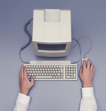 Retro bilgisayar Ofis Masası