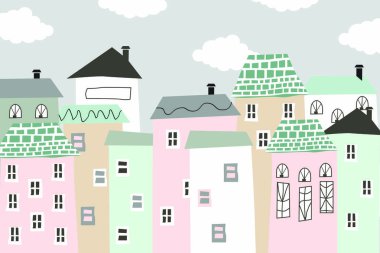 Mavi, pembe, turkuaz soyutlama. Şekiller, noktalar. vektör çizimi