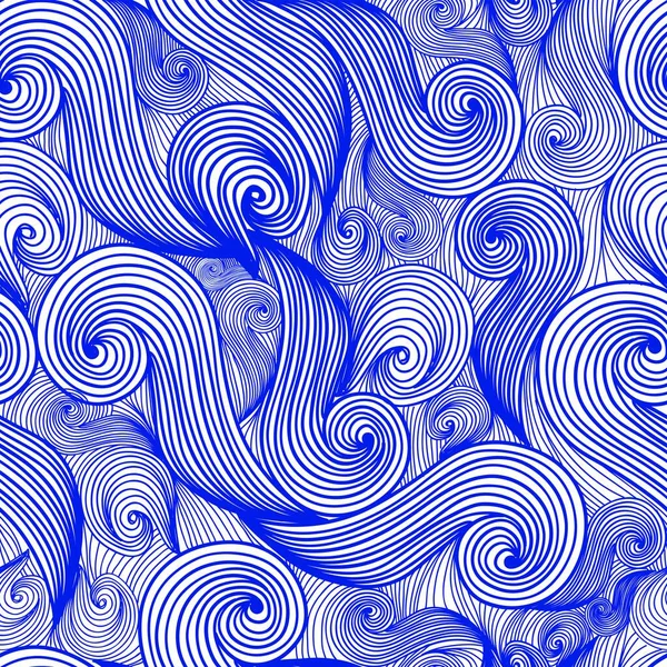 Pattern Vector Pattern Blue Swirls Graphics — Stock Vector