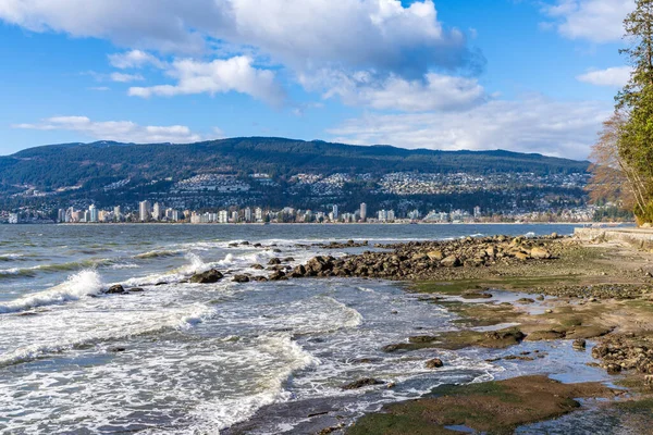 Zeus Beach Stanley Park Seawall West Vancouver Paisaje Urbano Fondo —  Fotos de Stock