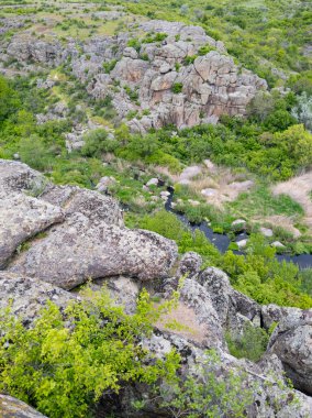 Aktovsky Kanyonu sonbaharda. Ukrayna 'nın güneyi.