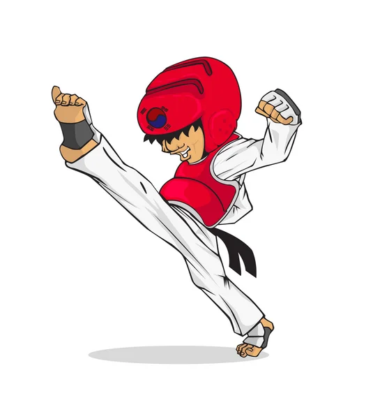 Taekwondo. harcművészet — Stock Vector