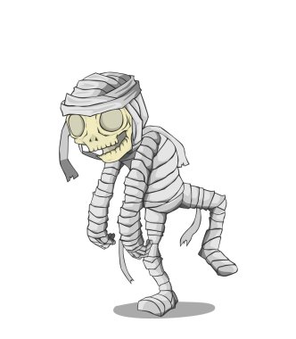 Mumya karakter vektör ve illüstrasyon. 