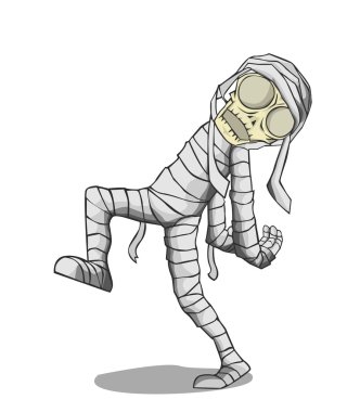 Mumya karakter vektör ve illüstrasyon. 