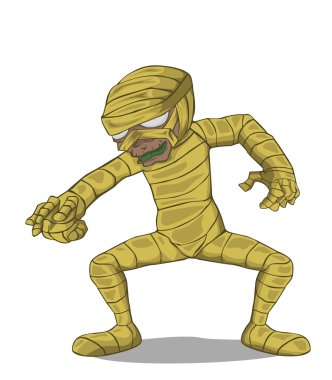 Mumya karakter vektör ve illüstrasyon. 