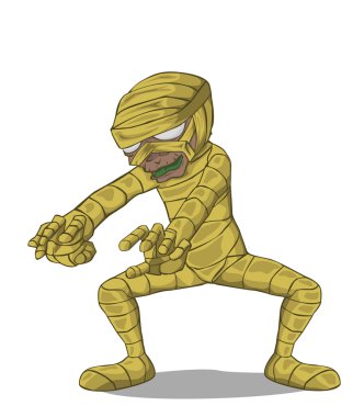 Mumya karakter vektör ve illüstrasyon. 