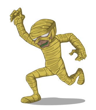 Mumya karakter vektör ve illüstrasyon. 