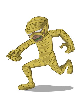 Mumya karakter vektör ve illüstrasyon. 