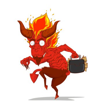 Kırmızı şeytan karakteri vektör