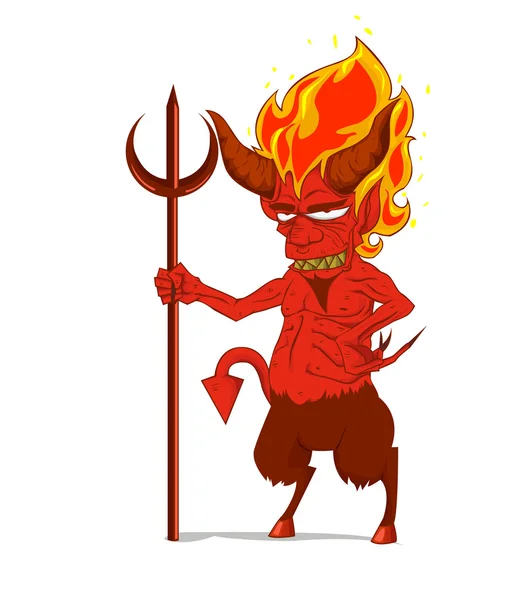Red Devil vetor personagem —  Vetores de Stock