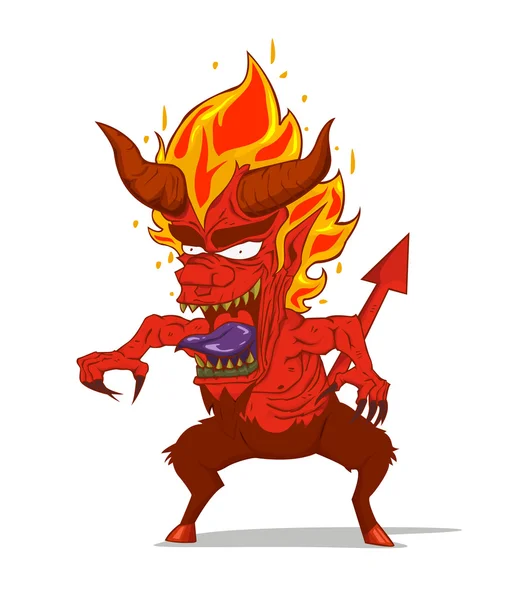 Kırmızı şeytan karakteri vektör — Stok Vektör