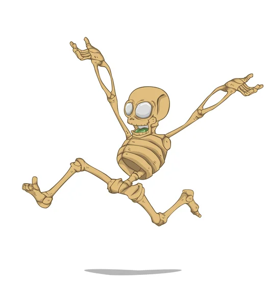 Vetor esqueleto. Monstro na noite de Halloween —  Vetores de Stock