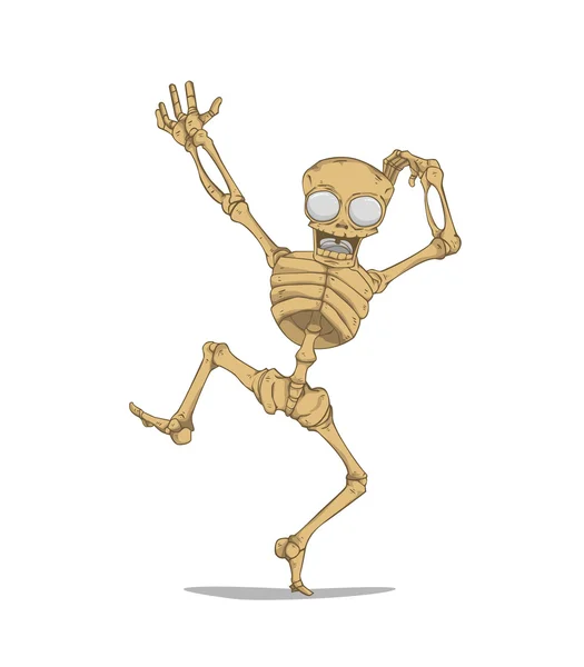 Vetor esqueleto. Monstro na noite de Halloween — Vetor de Stock