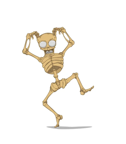 Skeleton-vector. Monster in Halloween night — Stockvector