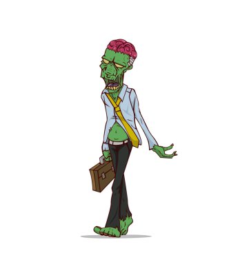 Zombi vektör. Cadılar Bayramı gecesi Monster