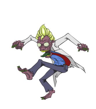 Zombi vektör. Cadılar Bayramı gecesi Monster