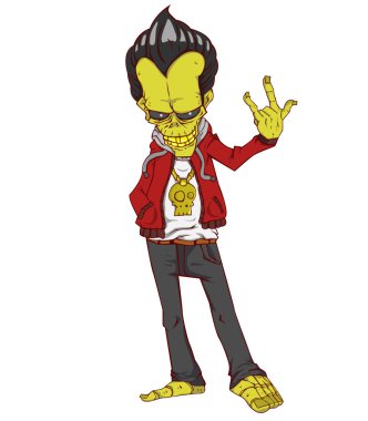 Zombi vektör. Cadılar Bayramı gecesi Monster