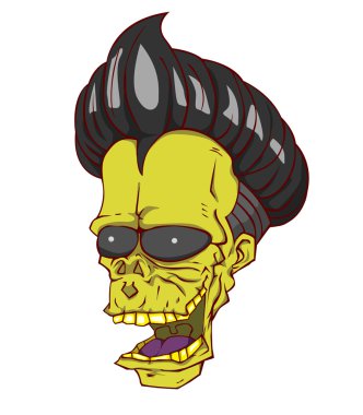 Zombi kafa vektör. Cadılar Bayramı gecesi Monster