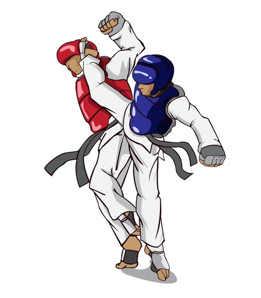 Taekwondo. Arte marcial — Vetor de Stock