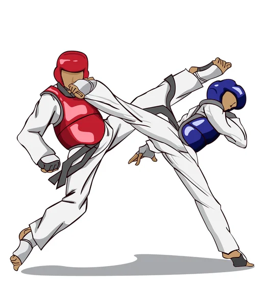 Taekwondo. Arte marcial — Archivo Imágenes Vectoriales