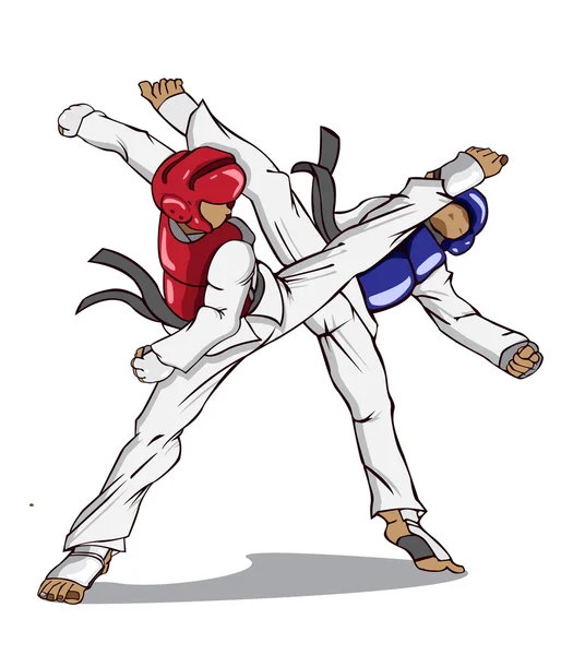 Taekwondo. Martial art — Stockvector